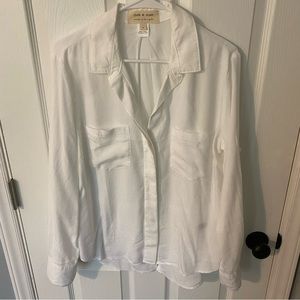 NWOT Anthropologie White Button Up Shirt